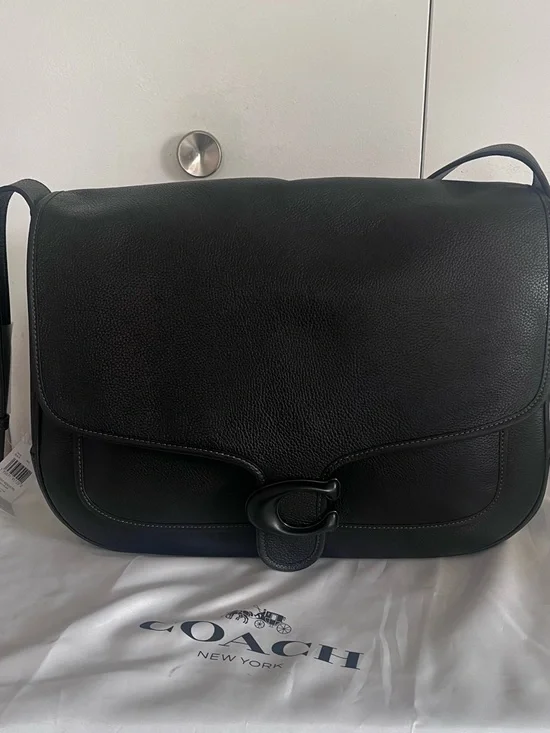 Coach Black Pebble Leather Messenger with Silver Hardware - Picture 6 of 7